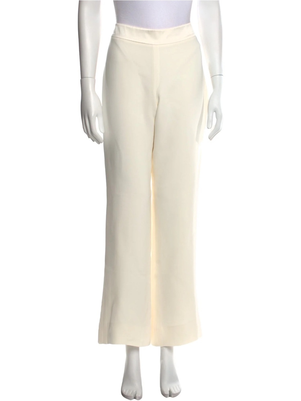 Giorgio Armani silk Cream Wide-Leg Women's Pants size 44